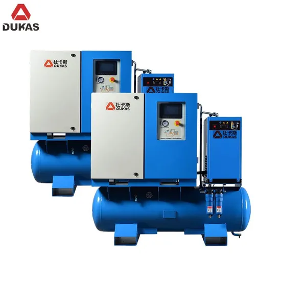 Screw Air Compressor, 10 HP, 8-10 Bar, 4-in-1, Energy-Saving and Quiet Industrial Compressor, 7.5 Kwh.